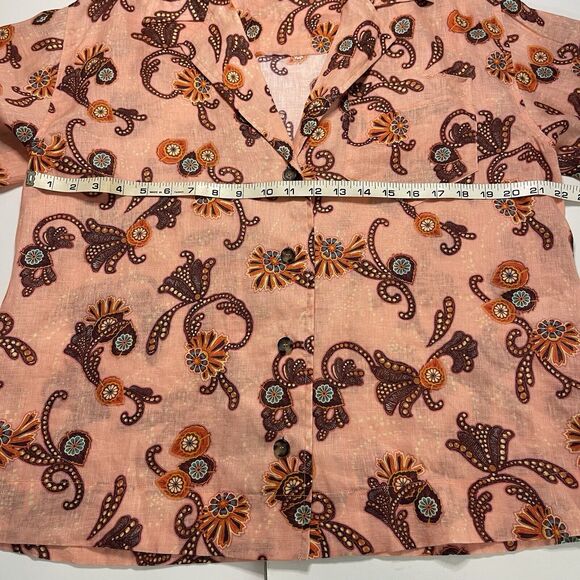 ALC Sullivan Linen Top Oversized Boxy Fit Women Size XS Button Front Lightweight - Picture 15 of 16